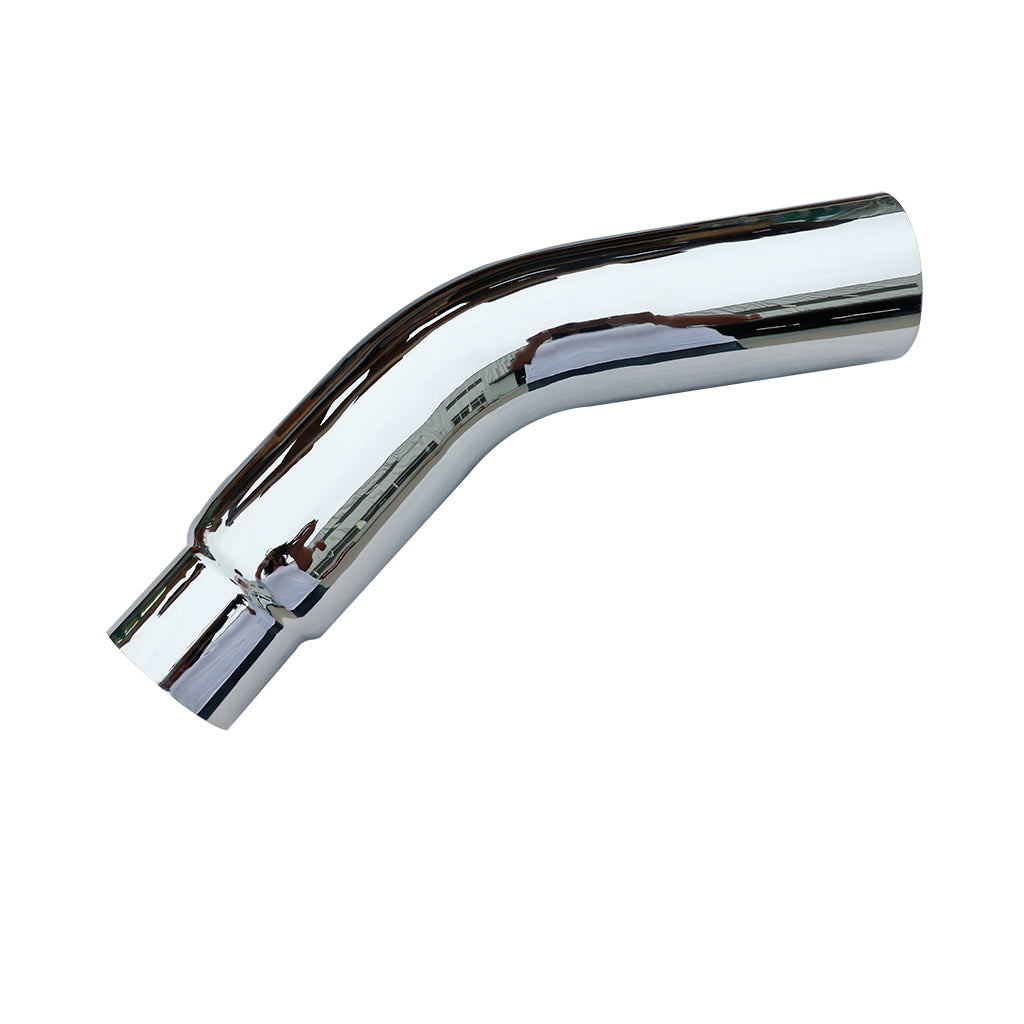 Steel Chromed Exhaust Elbow Tip 4'' Inlet to 7” Outlet 45 Degree